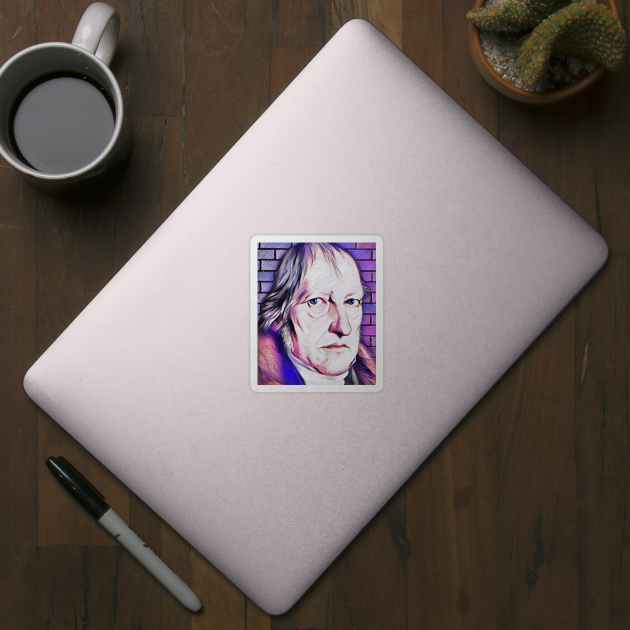 Georg Wilhelm Friedrich Hegel Pink Portrait | Georg Wilhelm Friedrich Hegel Artwork 8 by JustLit